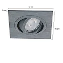 recessed luminaire PÉLITE SPOT swivelling, square GU10 IP20