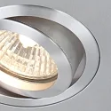 Steinhauer recessed luminaire PÉLITE SPOT swivelling, square GU10 IP20, steel brushed dimmable