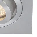 Steinhauer recessed luminaire PÉLITE SPOT swivelling, square GU10 IP20, steel brushed dimmable