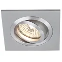 Steinhauer recessed luminaire PÉLITE SPOT swivelling, square GU10 IP20, steel brushed dimmable