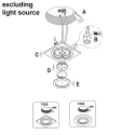 Steinhauer recessed luminaire PÉLITE SPOT swivelling, square GU10 IP20, steel brushed dimmable