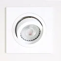 Steinhauer recessed luminaire PÉLITE SPOT swivelling, square GU10 IP20, white matt dimmable