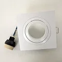 Steinhauer recessed luminaire PÉLITE SPOT swivelling, square GU10 IP20, white matt dimmable