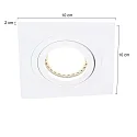Steinhauer recessed luminaire PÉLITE SPOT swivelling, square GU10 IP20, white matt dimmable