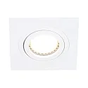 Steinhauer recessed luminaire PÉLITE SPOT swivelling, square GU10 IP20, white matt dimmable