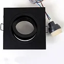 Steinhauer recessed luminaire PÉLITE SPOT swivelling, square GU10 IP20, black matt dimmable