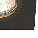 Steinhauer recessed luminaire PÉLITE SPOT swivelling, square GU10 IP20, black matt dimmable