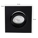 Steinhauer recessed luminaire PÉLITE SPOT swivelling, square GU10 IP20, black matt dimmable