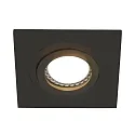 Steinhauer recessed luminaire PÉLITE SPOT swivelling, square GU10 IP20, black matt dimmable