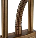 Mexlite LED Deckenfluter BIRON, Leseleuchte mit Flexarm, 23+6W 2700K 2000+650lm, Drehdimmer, bronze / Abdeckung matt