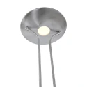 Mexlite LED Deckenfluter BIRON, Leseleuchte mit Flexarm, 23+6W 2700K 2000+650lm, Drehdimmer, stahl gebürstet / Abdeckung matt