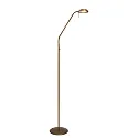 LED Stehleuchte BIRON, mit Flex-Arm, 8W 27000K 650lm, mit Push-Dimmer, bronze / Abdeckung matt