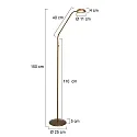 Mexlite Mexlite Floor lamp BIRON, 1 flame, bronze
