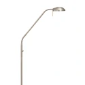 Mexlite LED Stehleuchte BIRON, mit Flex-Arm, 8W 27000K 650lm, mit Push-Dimmer, stahl gebürstet / Abdeckung matt