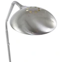 Mexlite LED Stehleuchte BIRON, mit Flex-Arm, 8W 27000K 650lm, mit Push-Dimmer, stahl gebürstet / Abdeckung matt