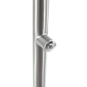 Mexlite LED Stehleuchte BIRON, mit Flex-Arm, 8W 27000K 650lm, mit Push-Dimmer, stahl gebürstet / Abdeckung matt