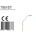 Mexlite LED Stehleuchte BIRON, mit Flex-Arm, 8W 27000K 650lm, mit Push-Dimmer, stahl gebürstet / Abdeckung matt