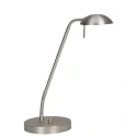Mexlite LED Tischleuchte BIRON, mit Flex-Arm, 8W 27000K 650lm, mit Dreh-Dimmer, stahl gebürstet / Abdeckung matt
