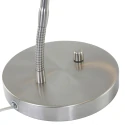 Mexlite LED Tischleuchte BIRON, mit Flex-Arm, 8W 27000K 650lm, mit Dreh-Dimmer, stahl gebürstet / Abdeckung matt