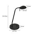 LED Tischleuchte BIRON, mit Flex-Arm, 8W 27000K 650lm, mit Dreh-Dimmer