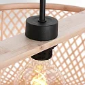 Steinhauer Pendelleuchte SPARKLED LIGHT - IKARO, Ø 60cm, E27,  mit Korbschirm, buche natur