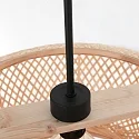 Steinhauer Pendelleuchte SPARKLED LIGHT - IKARO, Ø 60cm, E27,  mit Korbschirm, buche natur