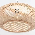 Steinhauer Pendelleuchte SPARKLED LIGHT - IKARO, Ø 60cm, E27,  mit Korbschirm, buche natur