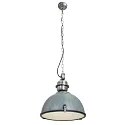 Pendelleuchte BIKKEL, Ø 42cm, E27 max. 60W, Abdeckung satiniert / Metall-schirm, betongrau