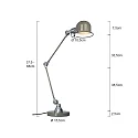 Mexlite Table lamp DAVIN, 1 flame, reflector, black