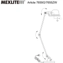 Mexlite Table lamp DAVIN, 1 flame, reflector, black