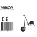 Wandleuchte DAVIN, E14, mit Gelenkarm + Euro-Stecker + Schalter an Wandplatte, lang