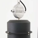 anne light & home Pendelleuchte CLEARVOYANT, Hallenstrahler-Optik, schwarz matt / Prismen-Schirm  klar