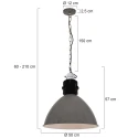 Pendelleuchte FRISK, Ø 50cm, E27, Metall
