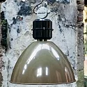 anne light & home Pendelleuchte FRISK, Ø 50cm, E27, Metall, grün glänzend / innen weiß