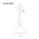 anne light & home Pendelleuchte FRISK, Ø 50cm, E27, Metall, grün glänzend / innen weiß