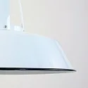 Mexlite Pendelleuchte EDEN, Ø 42cm, E27, mit Textilkabel, weiß glänzend
