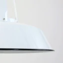 Mexlite Pendelleuchte EDEN, Ø 42cm, E27, mit Textilkabel, weiß glänzend