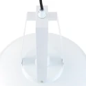 Mexlite Pendelleuchte EDEN, Ø 42cm, E27, mit Textilkabel, weiß glänzend
