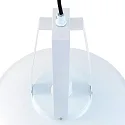 Mexlite Pendelleuchte EDEN, Ø 42cm, E27, mit Textilkabel, weiß glänzend