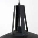 Mexlite Pendelleuchte EDEN, Ø 42cm, E27, mit Textilkabel, schwarz matt