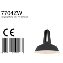 Mexlite Pendelleuchte EDEN, Ø 42cm, E27, mit Textilkabel, schwarz matt