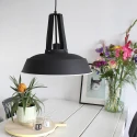 Mexlite Pendelleuchte EDEN, Ø 42cm, E27, mit Textilkabel, schwarz matt