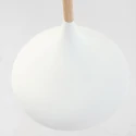 Mexlite Pendelleuchte BJORR, Ø 33cm, E27, weiß matt / buche natur