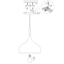 Mexlite Pendelleuchte BJORR, Ø 33cm, E27, weiß matt / buche natur