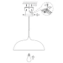 Mexlite Mexlite Pendant luminaire BJORR, 1 flame, 45cm, white