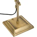 Steinhauer Tischleuchte / Banker-Leuchte ANCILLA, E27, höhenverstellbar + neigbar, mit Zugschalterkette, bronze / Glasschirm, gelb