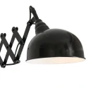 Steinhauer wall luminaire YORKSHIRE 1 flame, with switch, with plug, adjustable E27 IP20, black matt 