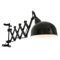 Steinhauer wall luminaire YORKSHIRE 1 flame, with switch, with plug, adjustable E27 IP20, black matt 