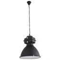 Mexlite Pendelleuchte DENSI, Ø 47cm, E27, Abdeckung satiniert, schwarz matt