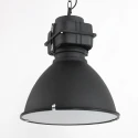 Mexlite Pendelleuchte DENSI, Ø 47cm, E27, Abdeckung satiniert, schwarz matt